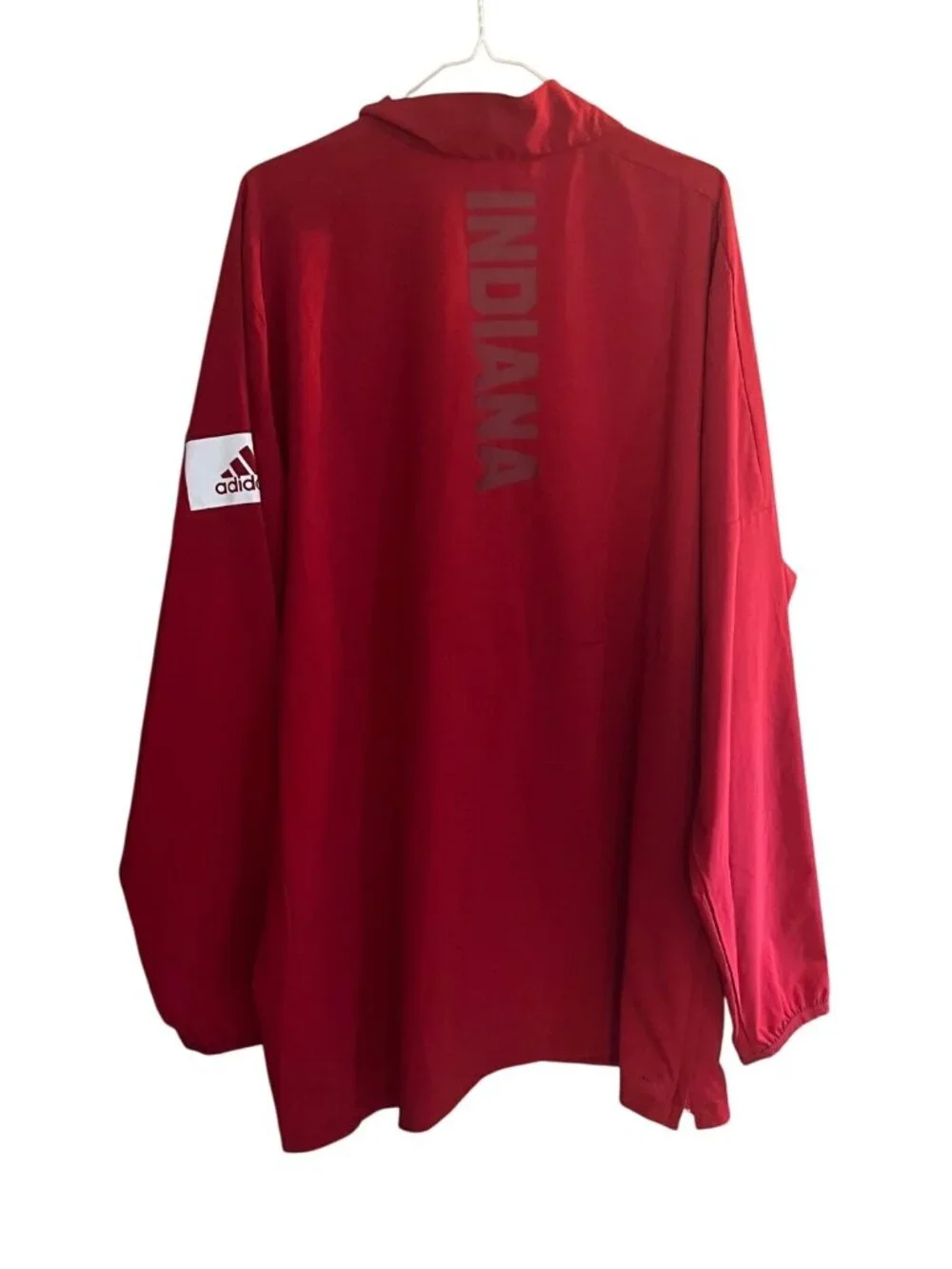 Adidas Indiana University Red Half-Zip Pullover Jacket XL zipped kangaroo pocket